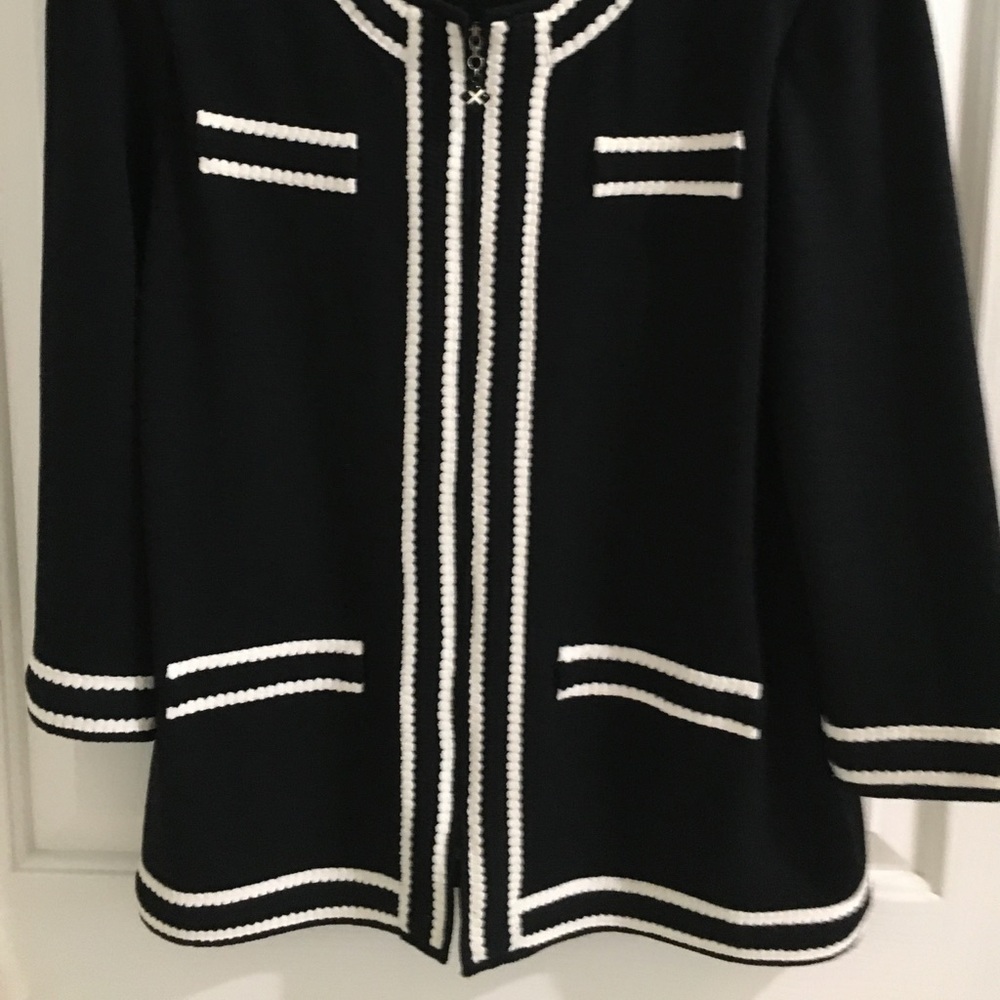 St. John Black & white Knit Jacket